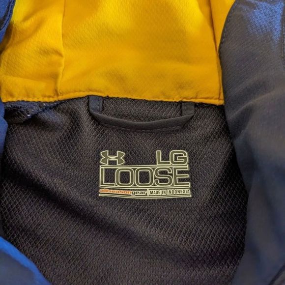 Under Armour U.S. Navy All Season Loose sz L Mens 1/4 Zip Hoodie Jacket Blue - Picture 3 of 10